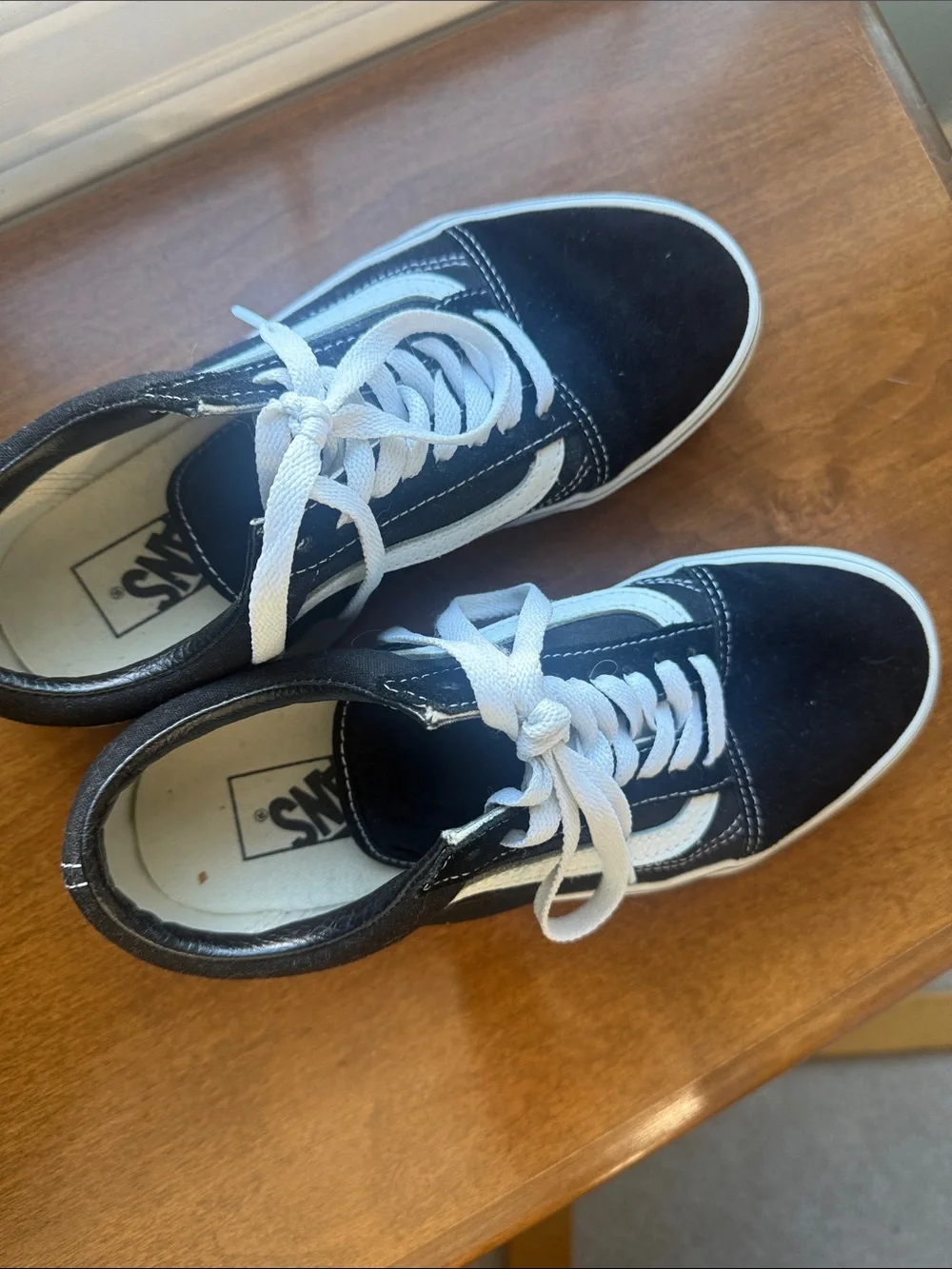 Vans Black and White Old Skool Low Top Sneakers